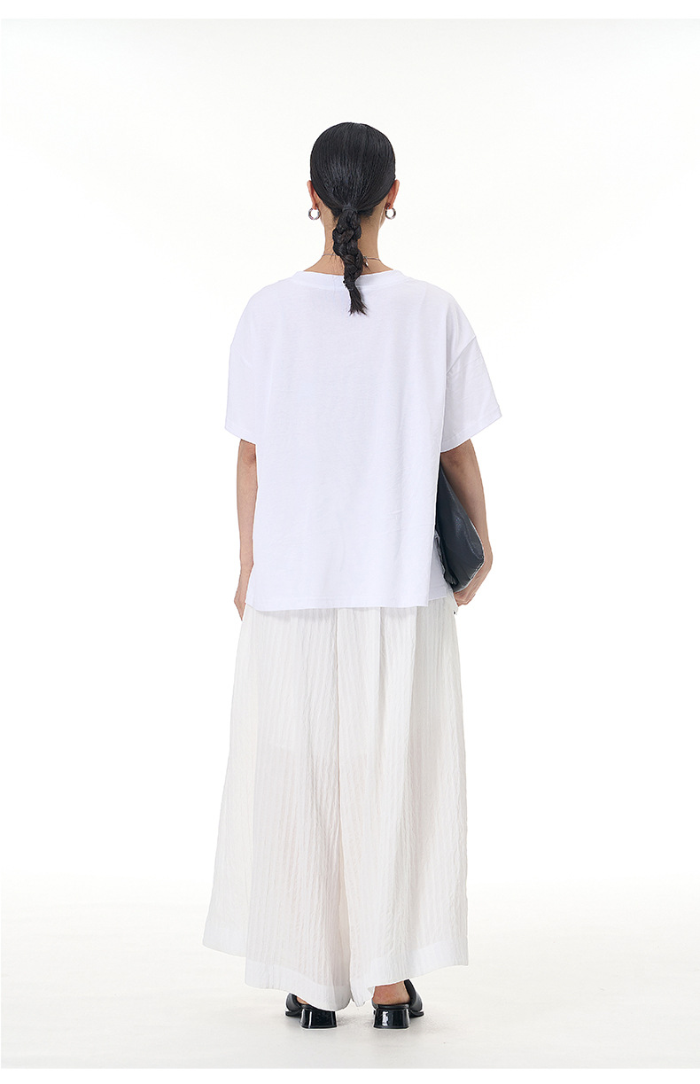 大码女装2025夏新宽松纱网拼接纯棉短袖T恤气质韩版显瘦上衣68852详情27