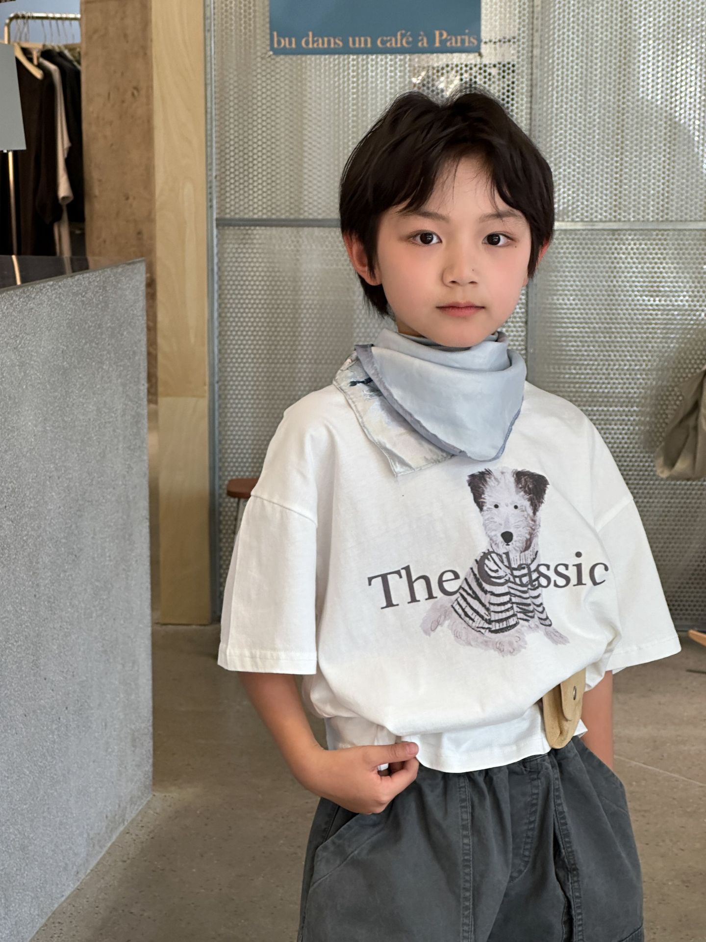 韩国童装短袖25夏季新款儿童可爱狗狗印花t恤男女童休闲百搭上衣详情22