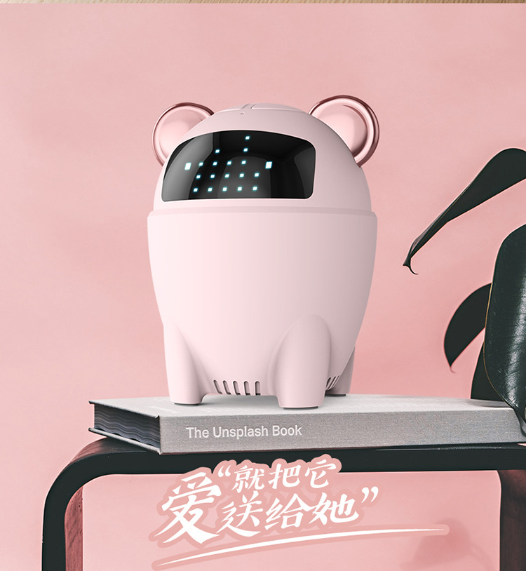 Q1智能蓝牙音箱百度AI唤醒定制logo创意卡通礼品插卡便携小音响详情16