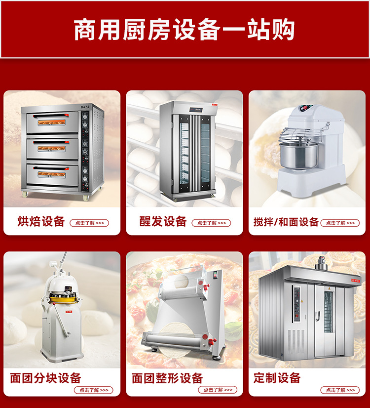 荣麦5盘/10盘热风循环炉 商用加蒸汽面包烤箱 对流电热燃气循环炉详情1