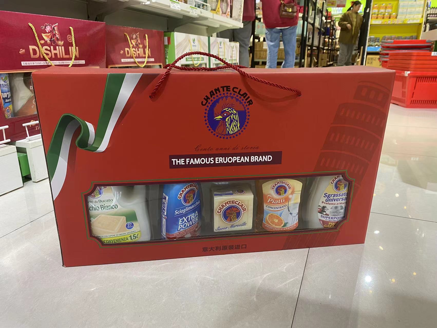 意大利大公鸡礼盒套装三件套油污清洁剂马赛皂肥皂洗洁精洗衣液详情9