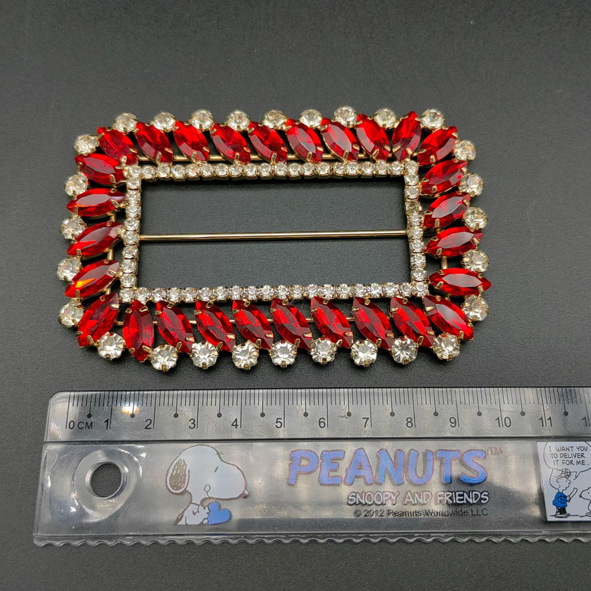 长方水钻三档扣服装装饰扣头衣角打结扣大衣风衣腰带扣皮带日字扣详情6