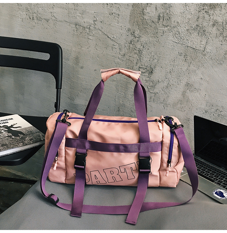 手提短途旅行包女潮牌时尚休闲斜挎包干湿分离运动大容量健身包男详情20