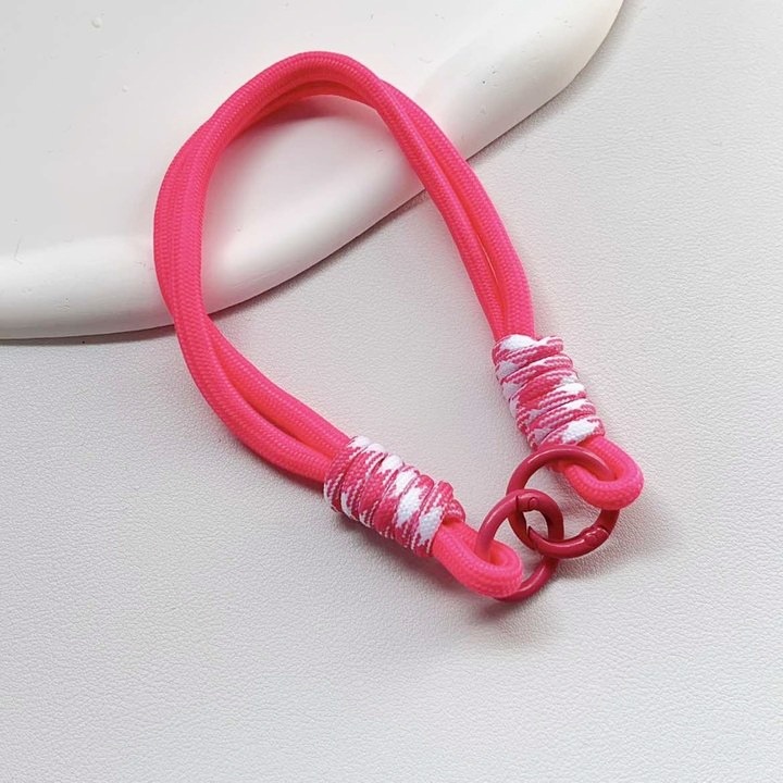 简约ins拼色编织绳短款手机挂绳ccd相机挂件手提挂饰男女腕带双扣详情30