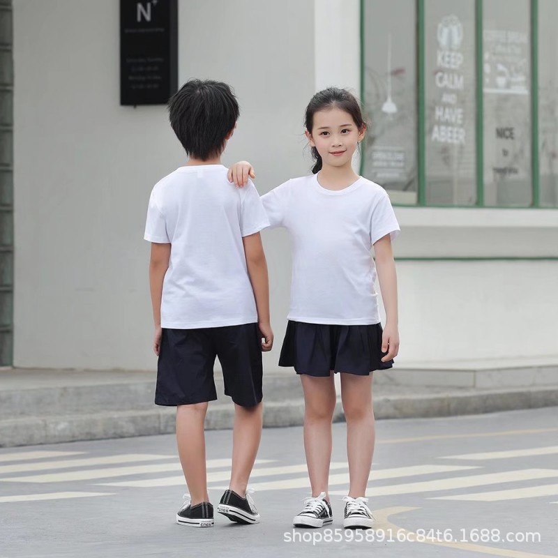 厂家直销外贸儿童T恤纯棉短袖绘画体恤童装空白夏装男童女童小童详情1