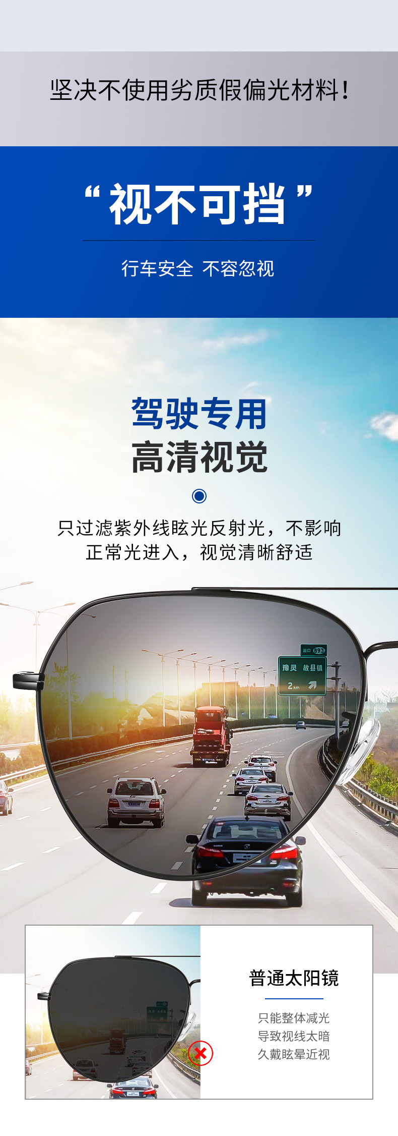 The new ultra-light sunglasses are specially designed for men driving. The gm style gradient polarizing lenses offer UV protection and can be configured with different degrees pic 6