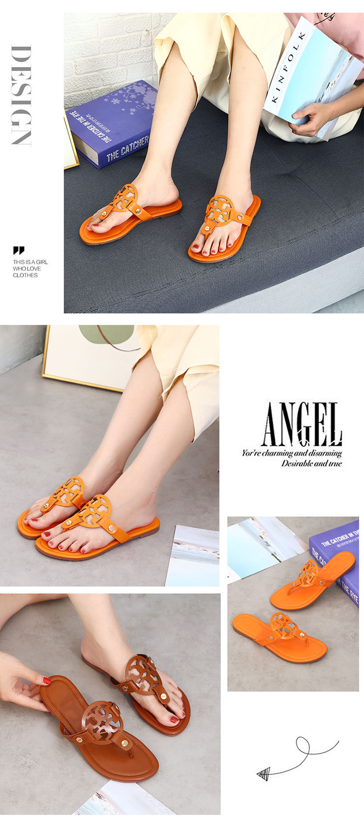 TB皮革人字拖鞋女鞋夏季美国大牌时尚女士凉拖鞋slippers欧美跨境详情20