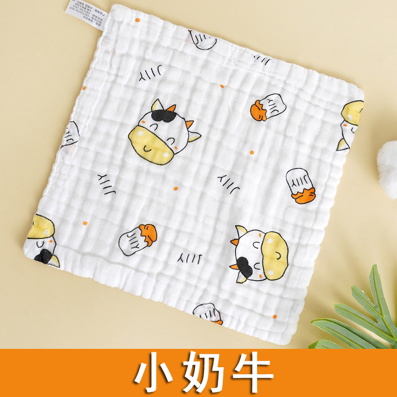 方巾纯棉六层纱布a类婴儿小方巾宝宝洗脸口水巾全棉手帕小方巾详情13