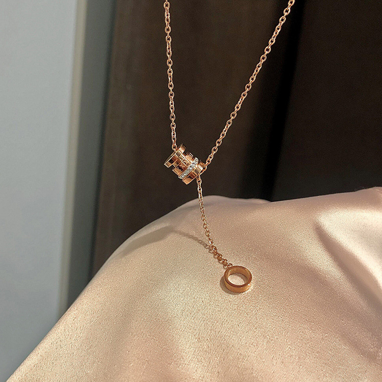 钛钢不掉色小蛮腰轻奢项链女2023年网红小众高级设计感颈链锁骨链详情12