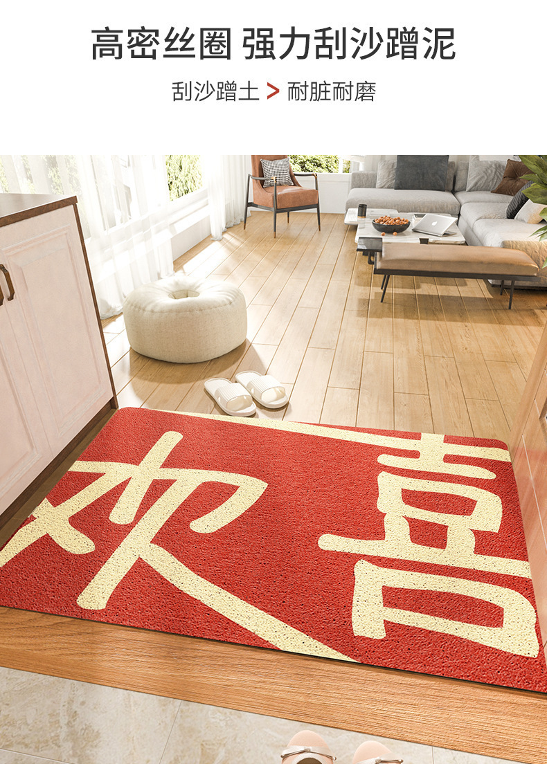 Estera de entrada China estera de piso estera de entrada doméstica estera de suelo alfombra resistente al desgaste antideslizante pvc red mat pic 8