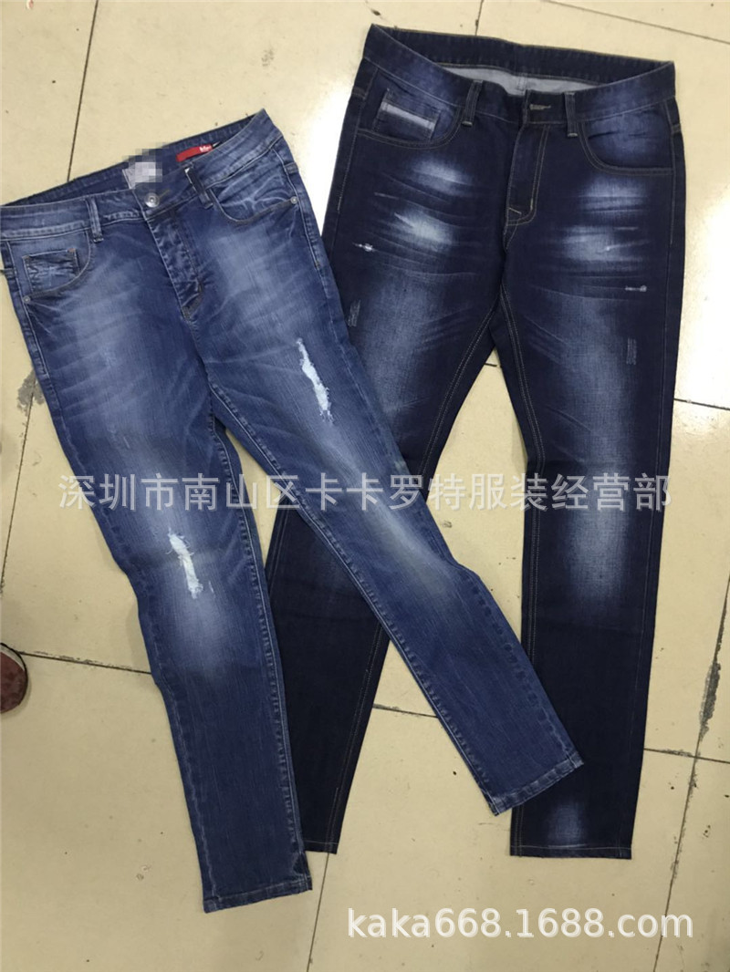 Men's jeans wholesale男式牛仔裤弹力直筒批发出口男士尾单长裤详情26