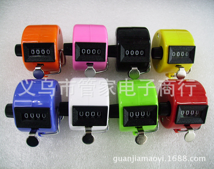 Mini color press manual counter, pedestrian flow statistics counter, hand press counter, 8 colors pic 2