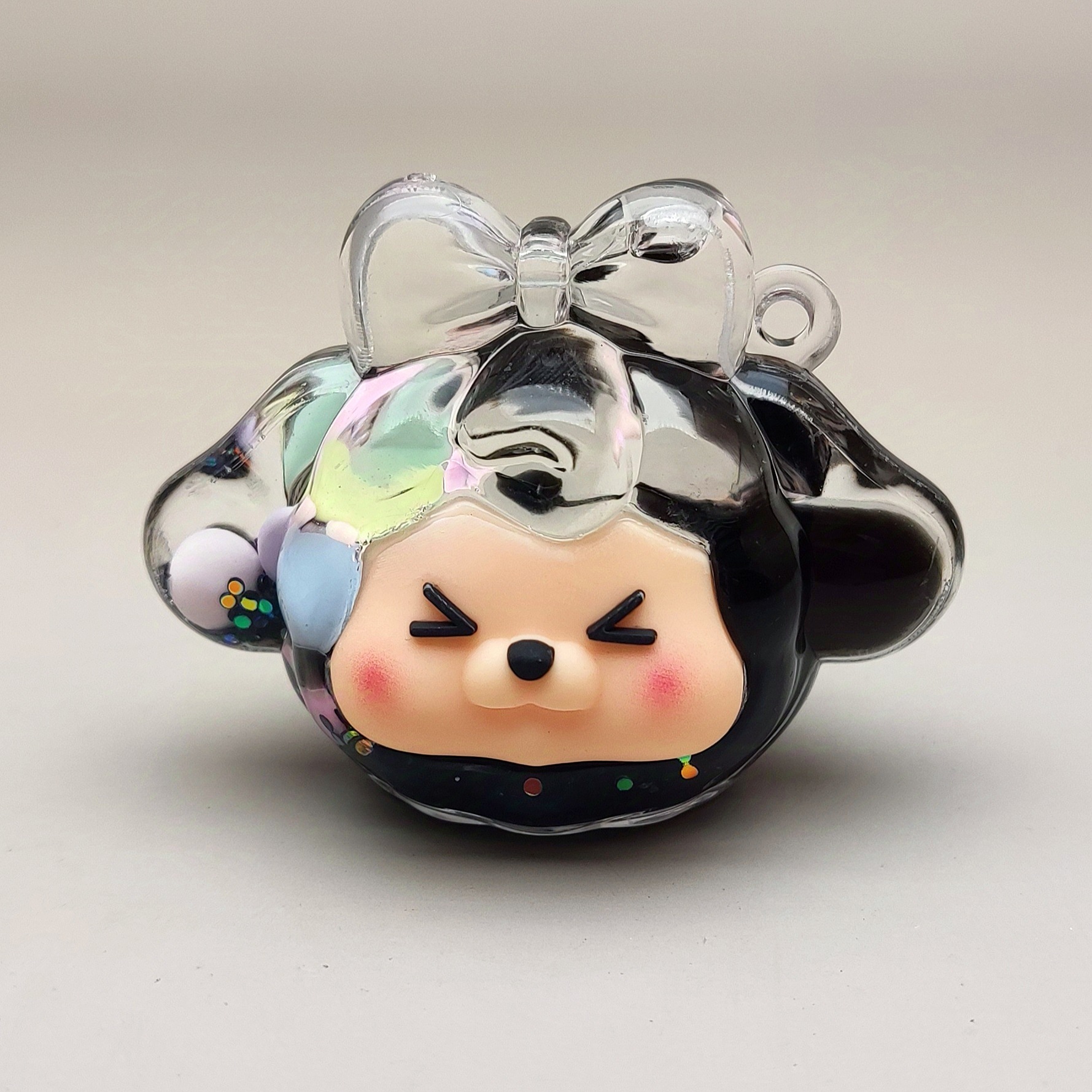 抖音爆款亚克力流沙糖豆kiki小狗钥匙扣桌面摆件创意橡皮擦详情12