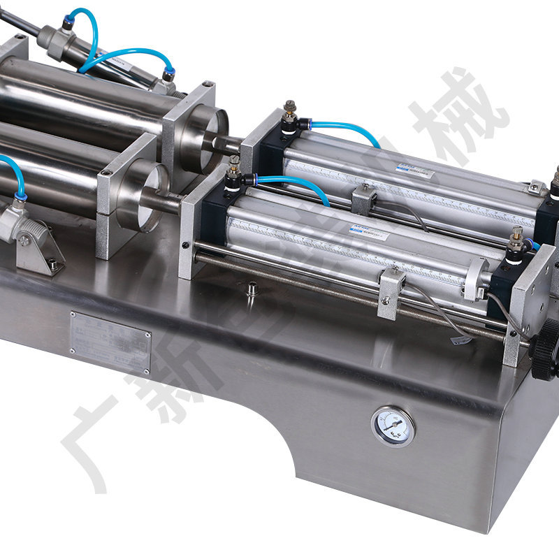 Customized horizontal double-head paste and liquid dual-purpose filling machine, semi-automatic paste and liquid dual-purpose canning machine pic 17