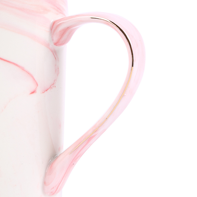 新款大理石情侣杯高杯陶瓷杯ceramic mug 高档礼盒杯子详情6