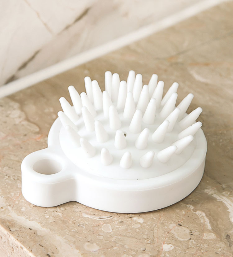 Japanese-style scalp massage shampoo brush, scalp cleaning silicone shampoo comb, meridian brush, bath cushion, soft rubber shampoo brush pic 4
