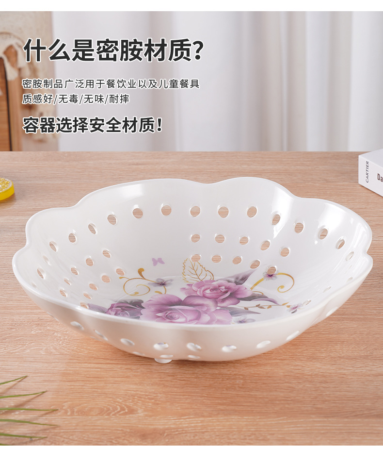 Hollowed-out fruit baskets and fruit plates, melamine imitation porcelain kitchen vegetable baskets, living room kitchen home hollowed-out fruit baskets and fruit plates pic 14
