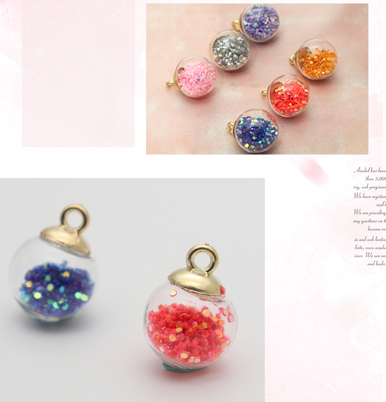 Ins-style sweet polka dot glass ball pendant, hair band, wristband DIY accessory manufacturer pic 4