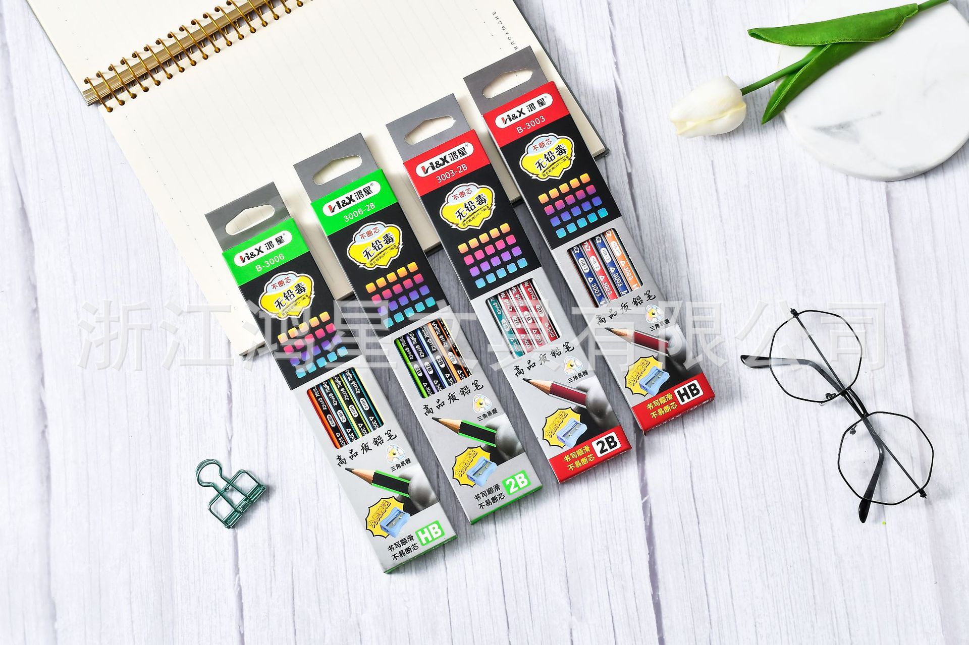 ３００３三角环保皮头铅笔