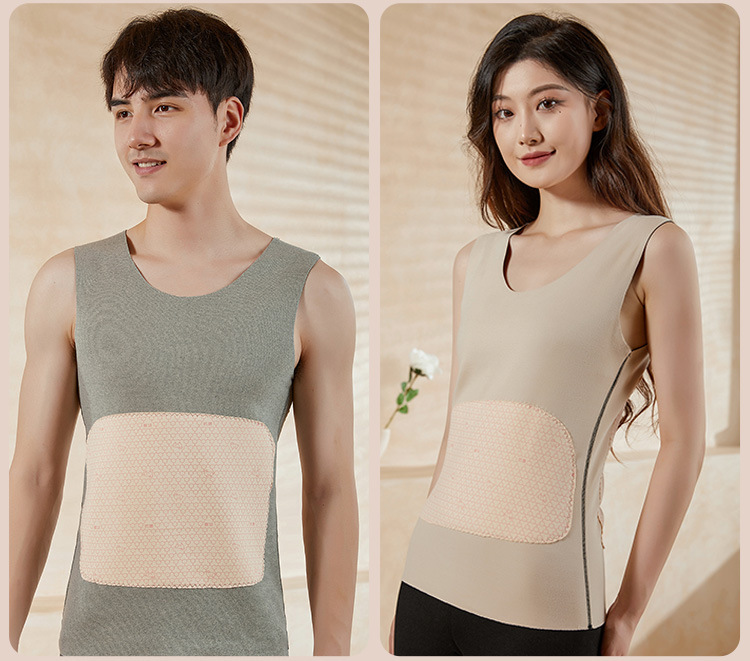 The 2022 new style of German velvet temperature-changing patch vest with fleece thickening and warmth, a seamless inner layer for men in autumn and winter pic 13