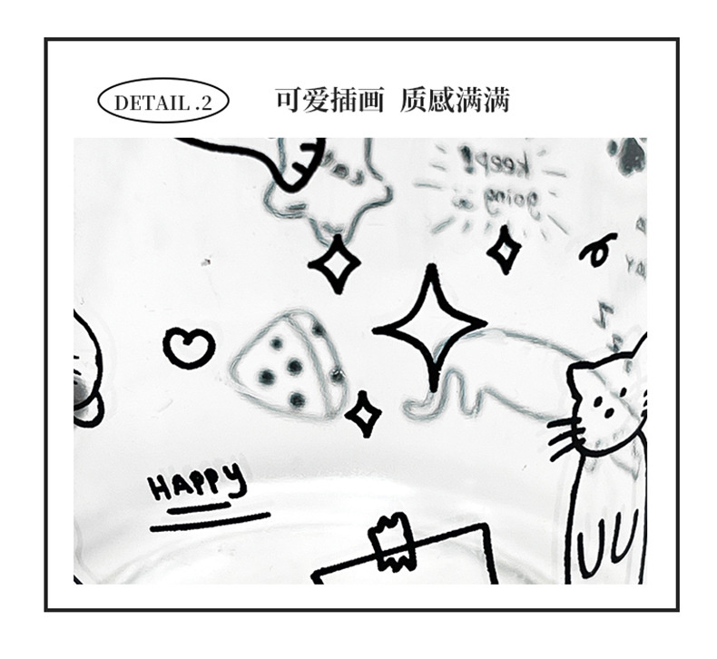 Cartoon cute mouthwash cup, creative transparent comic toothbrush cup, household toiletries cup, simple travel couple pic 11