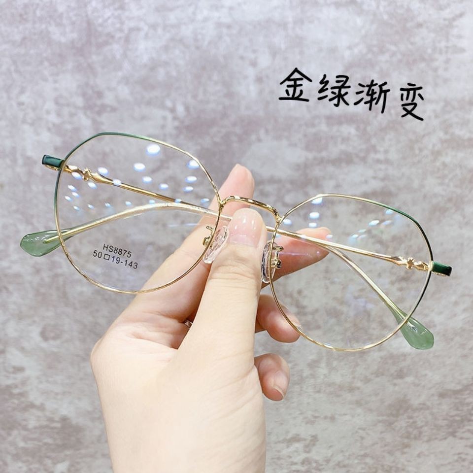 韩版潮流防蓝光辐射抗疲劳近视眼镜框女可配有度数平光护眼眼镜详情3