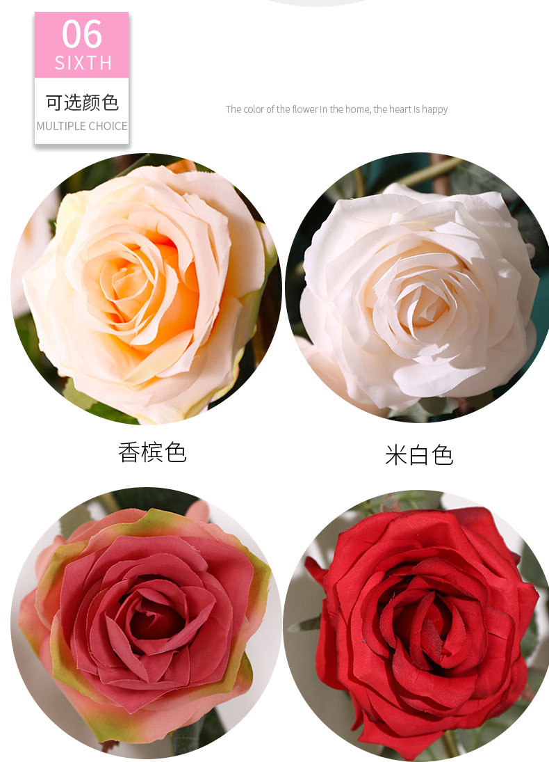 Wholesale decoration and arrangement of wedding artificial flowers, artificial flowers, vines, pink wedding roses, vines, artificial flower vines pic 15