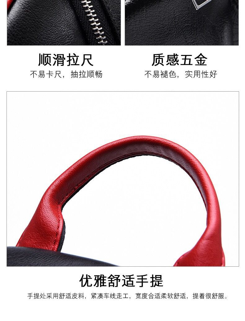 A 2021 new soft pu trendy backpack for girls, a Korean-style schoolbag for girls, a versatile backpack for travel and leisure pic 20