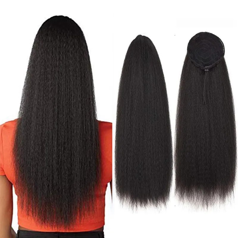 Wig elastic net WIGNEE Ponytail Yaki African fluffy explosion hairstyle Women Kinky Ponytail pic 4