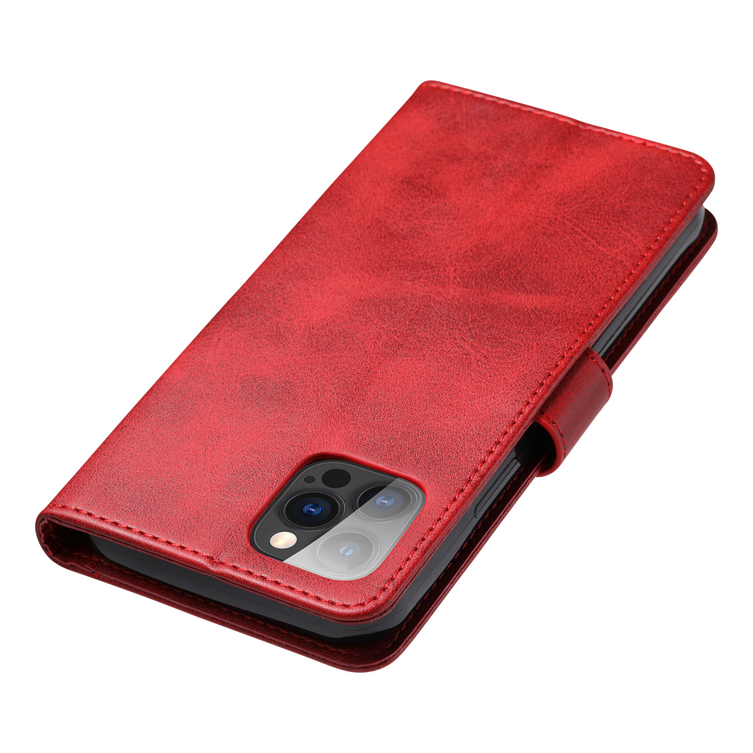 Suitable for iPhone15 wallet case, 8Plus phone case, calfskin genuine leather protective case, and SIM card for iPhone7 pic 16