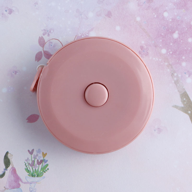 1.5-meter Nordic-style plastic mini tape measure, automatic telescopic inch measuring soft leather tape measure, foreign trade logo gift pic 5