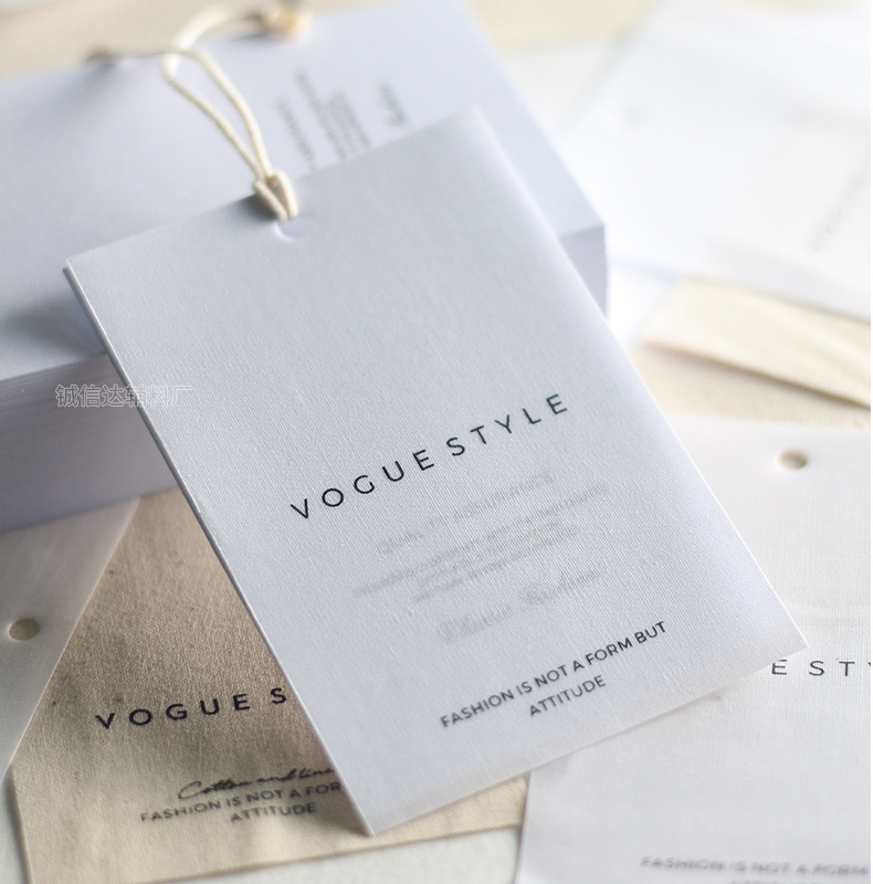 棉麻吊牌定 做LOGO高端女装帆布挂牌定 制衣服丝网印标签制作商标详情29