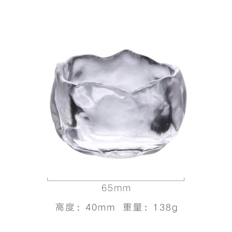 INS First Snow Glass Tea Cups with high appearance standards, Japanese snow release cups, transparent frosted tea tasting cups, handcrafted glass Shangshen cups, and other selected categories pic 7