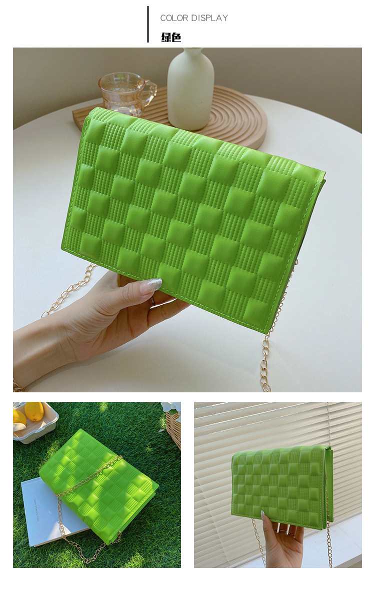 网红手提包包2021新款时尚单肩女包休闲感洋气斜挎简约ins链条包详情38