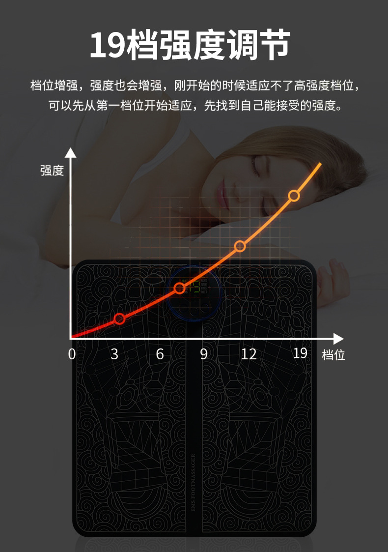 Smart EMS foot massager, microcurrent foot massage machine, portable pulse massage foot pad, foot massager pic 8