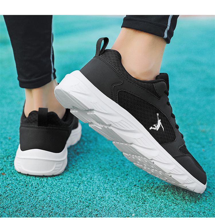 男鞋透气跑步网鞋网面休闲鞋男士运动跑步鞋轻便防滑皮面运动潮鞋详情15