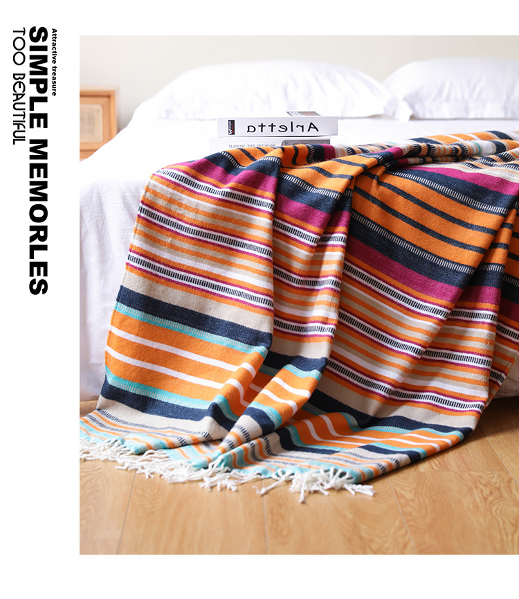 Mexican tablecloths, summer blankets, rainbow woven blankets, bed flags, picnic blankets, tablecloths, TV blankets, outdoor camping blankets pic 23