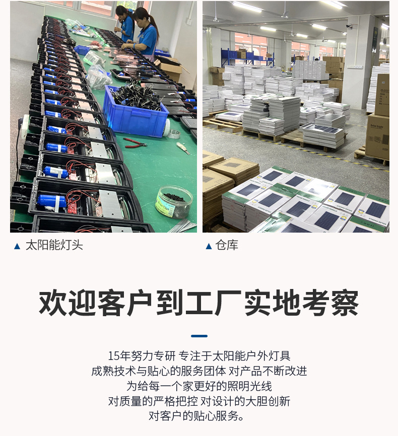 太阳能灯户外庭院灯家用防水照明灯大功率新农村工程6米路灯批发详情4