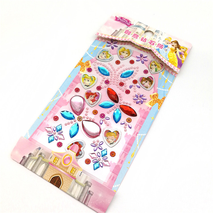 正版卡通亚克力钻石贴水晶贴 手机礼品盒贴纸儿童DIY创意钻石贴纸详情12