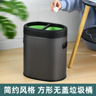 亚马逊定logo收纳桶缓解垃圾桶家用宿舍不锈钢垃圾桶脚踏式垃圾桶详情11
