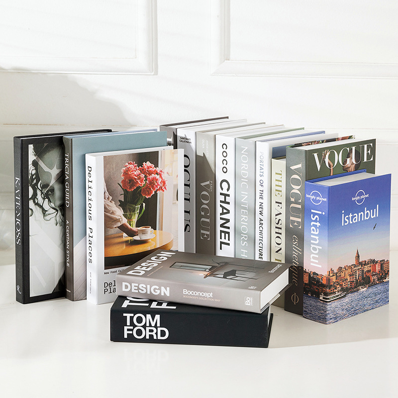 Fake books, imitation books, decorative items for coffee shops, study rooms, soft furnishings, English modern and simple props, books pic 3
