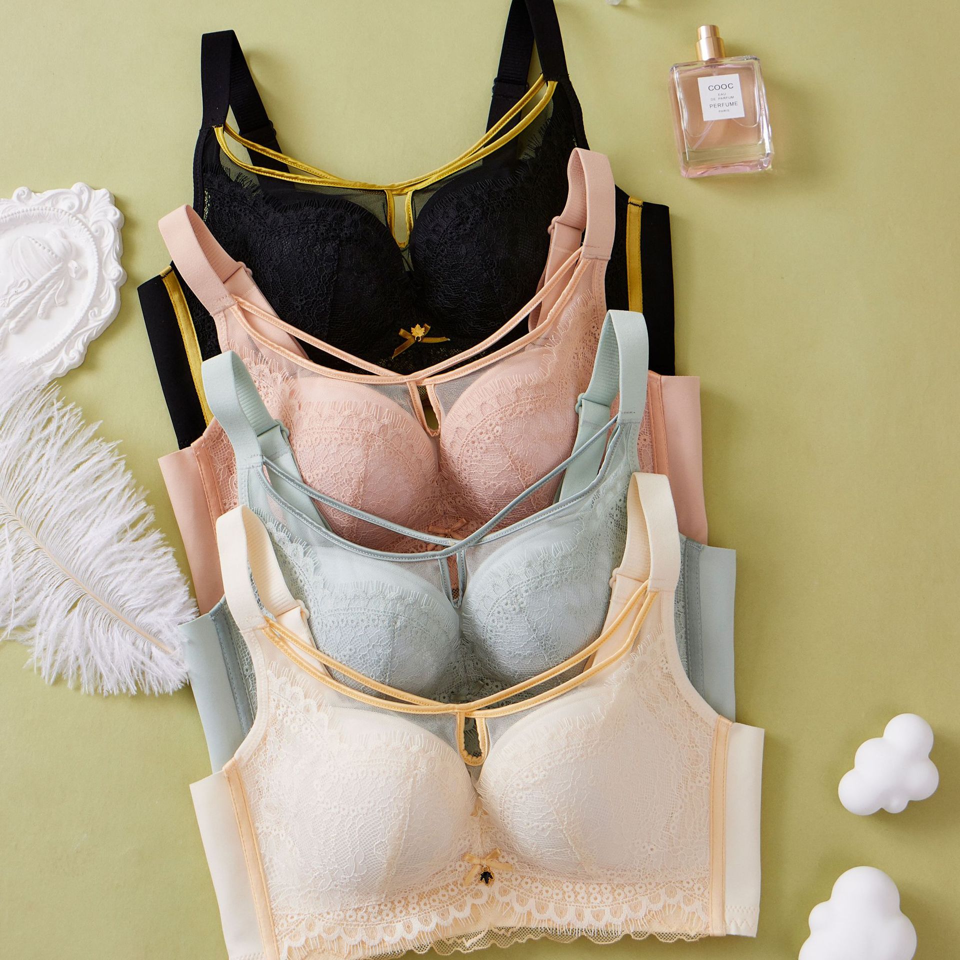 无磁无钢圈无痕普拉提舒适抗菌内衣女收副乳防下垂乳胶棉杯文胸详情23