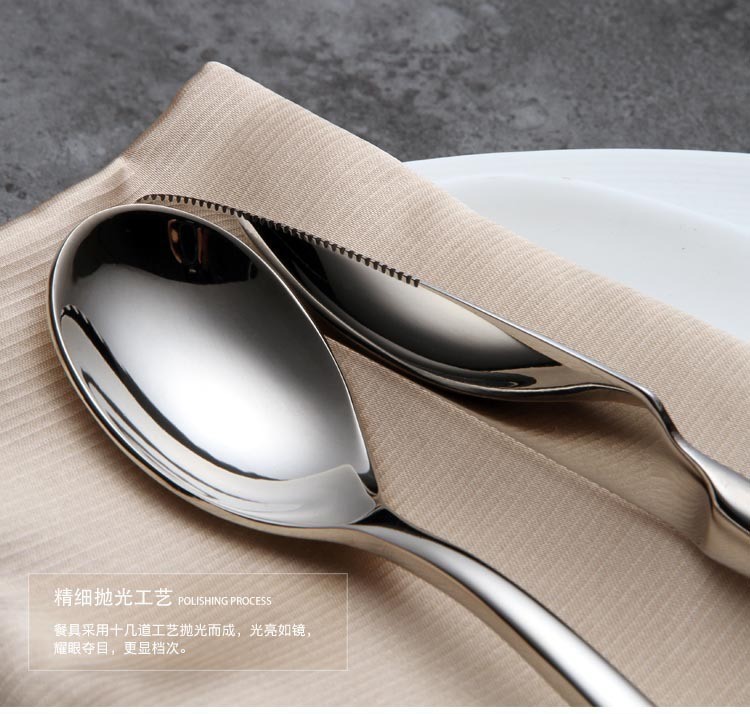 不锈钢餐具法国月光系列西餐具加厚牛排刀餐刀西餐具刀叉勺套装详情12