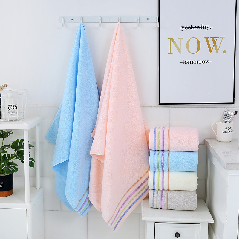 100% algodón 32 hilos toalla de baño grande 70*140cm para el hogar uso diario regalo absorbente toalla de baño puede bordar logotipo fábrica al por mayor pic 6