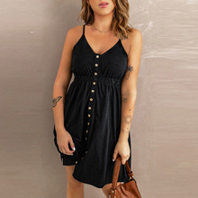 Summer lace crochet and cut-out long dress for women, European and American cross-border solid color style commuting solid color dress forwarding 611245 pic 17