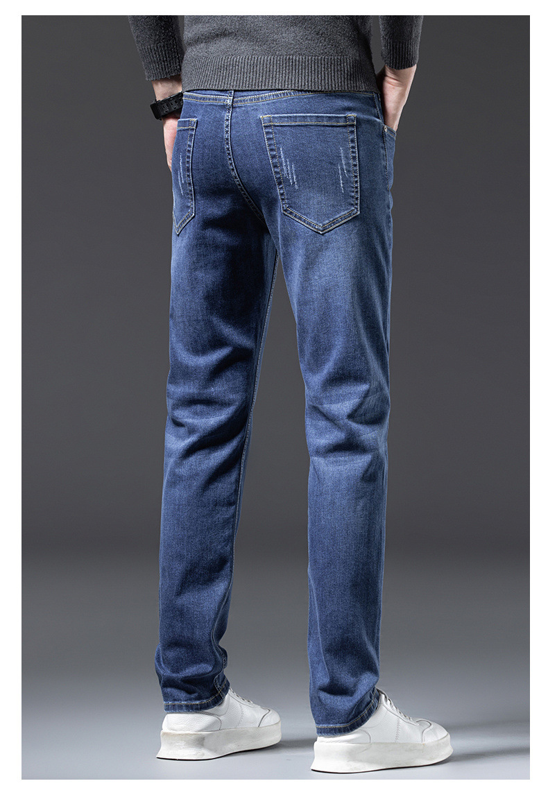 高端潮流牛仔裤男士秋冬新款轻奢时尚修身小脚百搭弹力休闲长裤子详情21