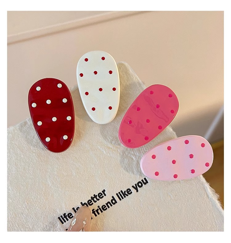 Korean-style polka dot bangs, small hair clips, sweet and cute girl, broken hair, duckbill clips, small forehead clips, headwear, side hair clips pic 10