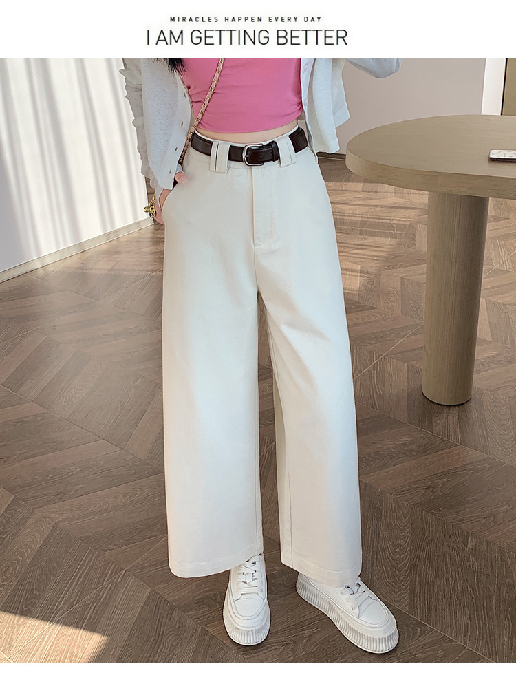 法式八分九分天丝棉阔腿牛仔裤女秋季新款小个子宽松显瘦直筒裤详情46