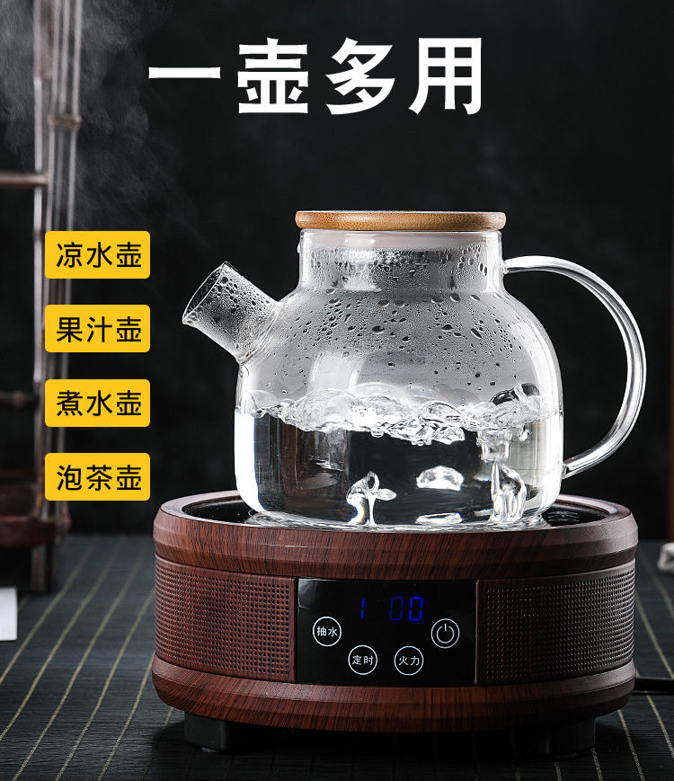 Large-capacity thickened glass cold water kettle, heat-resistant glass cold water kettle, juice kettle, cold boiled water kettle pic 2
