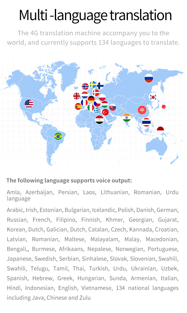 The Z3 offline translation machine offers simultaneous interpretation for 135 languages, including Arabic, Vietnamese and Mongolian pic 3